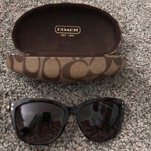 Coach tortoise sunglasses with case